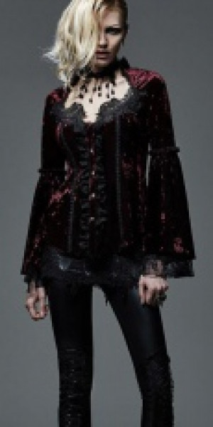 Жакет JACKET Punk Rave Y-588/BK-RD - маленькая картинка