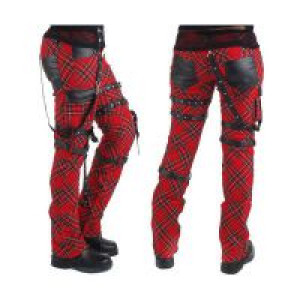  TROUSERS Punk Rave K-124/RD -  