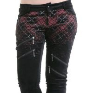  TROUSERS Punk Rave K-176/BK-RD -  