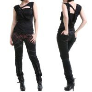  TROUSERS Punk Rave K-176/BK-RD -  