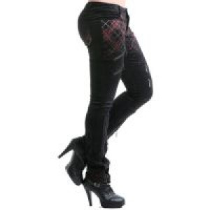  TROUSERS Punk Rave K-176/BK-RD -  