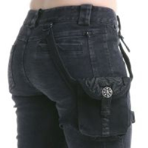  TROUSERS Punk Rave K-204/BK -  