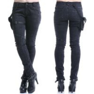  TROUSERS Punk Rave K-204/BK -  