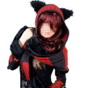  MUFFLER Punk Rave LS-002/BK-RD -  