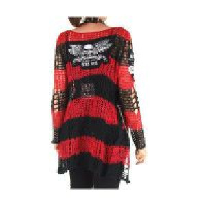 SWEATER Punk Rave M-004/BK-RD -  