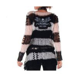  SWEATER Punk Rave M-004/BK-WH -  