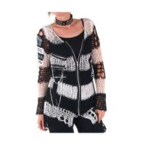 SWEATER Punk Rave M-004/BK-WH -  