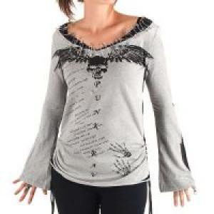  LONGSLEEV Punk Rave T-272/BK-GY -  