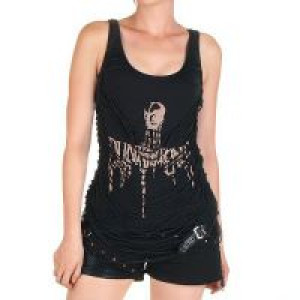  T-SHIRT Punk Rave T-304/BK -  