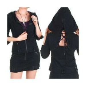  Hooded Jacket Punk Rave Y-447/BK -  
