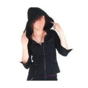  Hooded Jacket Punk Rave Y-447/BK -  
