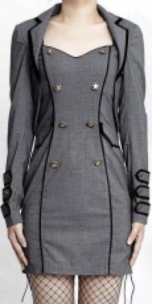  Blouse Punk Rave Q-277/GY -  
