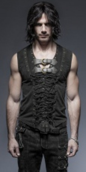 Жилет Vest Punk Rave T-421/BK - маленькая картинка