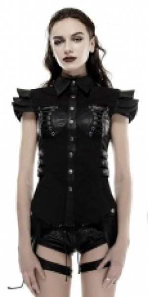 blouse Punk Rave Y-671/BK -  