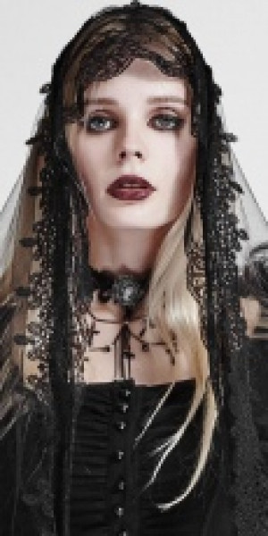  Necklace Punk Rave S-187/BK -  