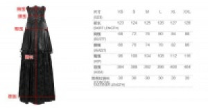  Goth skirt Victorian Retro Punk Rave Q-246/BK -  