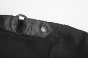 -=Metal Man turn-down short shirt with leather loops=- Punk Rave Y-575/BK -  