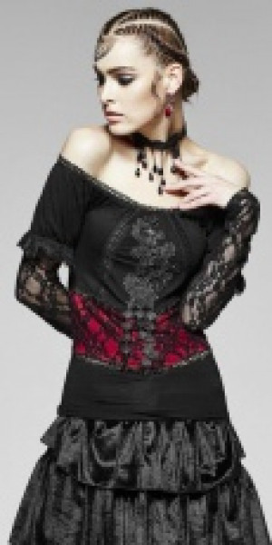  Punk Rave T-373/BK-RD -  