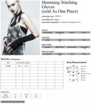  Gloves Punk Rave OPS-071/BK -  