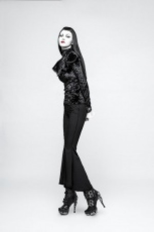 Брюки Gothic Silk Stitching Wide Leg Trousers - Изображение 7