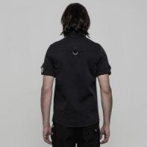  Punk Short Sleeve Shirt Punk Rave WY-861CDM/BK -  