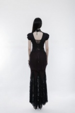  Gorgeous Gothic Lace Half Skirt Punk Rave WQ-344BQF/BK-RD -  