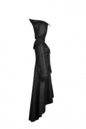  Gothic Dark Angel Long Coat With Hood Punk Rave Y-676/BK -  