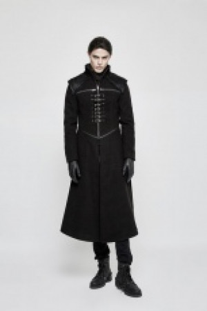  Punk Dark Medium Long Style Coat -  1
