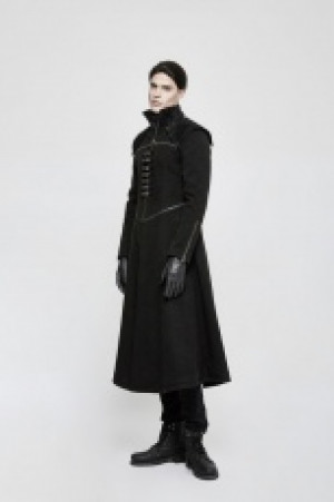  Punk Dark Medium Long Style Coat -  2