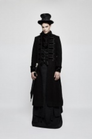  Gothic Long Coat Punk Rave Y-798/BK -  