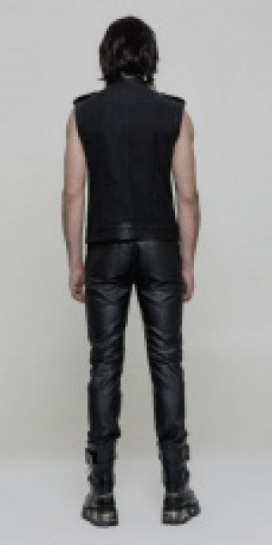  Punk PU Trousers Punk Rave OK-321PCM/BK -  