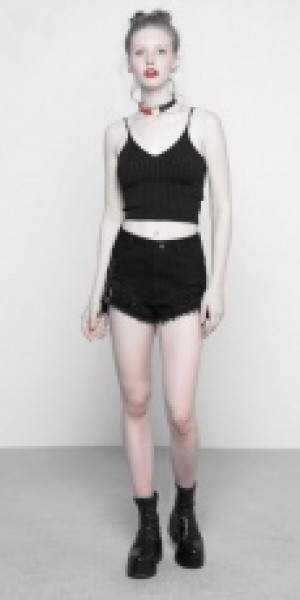  Metal Peach Heart Bandage Shorts Punk Rave OPK-210NDF/BK -  