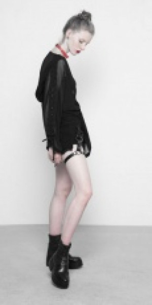  Metal Peach Heart Bandage Shorts Punk Rave OPK-210NDF/BK -  