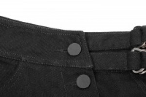  Double Belt Row Buckle Punk Fake Half Skirt Punk Rave OPK-221NDF/BK -  