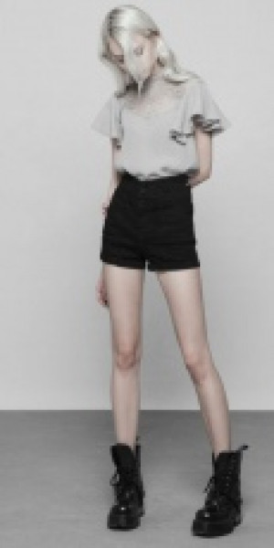  Back Cross Hollow Tight Shorts Punk Rave OPK-223NDF/BK -  