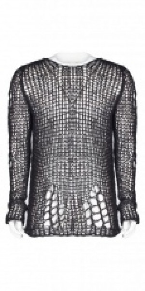  Broken Pullover Sweater Punk Rave OPM-004TMM/BK -  