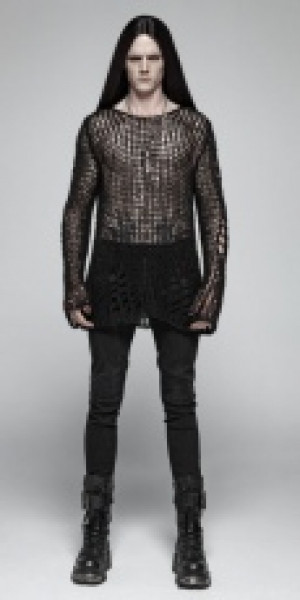  Broken Pullover Sweater Punk Rave OPM-004TMM/BK -  