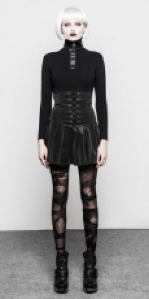  Zipper High Neck Sweater -  3