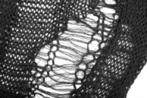  Tattered Mesh Hole Loose Sweater Punk Rave OPM-090TMF/BK -  