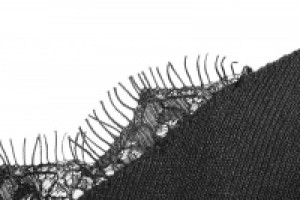  Lace V-collar Short Sleeve Knitted T-shirt Punk Rave OPM-097TMF/BK -  