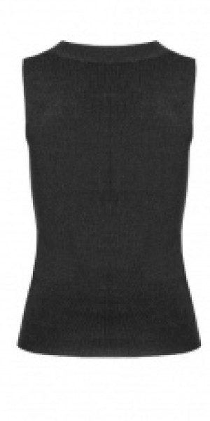  Cross Hollow punk knitted vest Punk Rave OPM-099TMF/BK -  