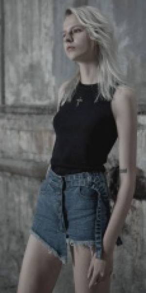  Cross Hollow punk knitted vest Punk Rave OPM-099TMF/BK -  
