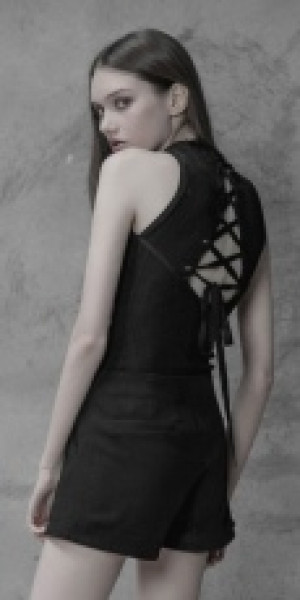  Great Beauty Cross Roping Comfortable  Knitted Vest Punk Rave OPM-100TMF/BK -  