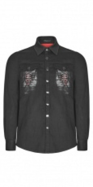 Gothic Keel Shirt Punk Rave OY-946CCM/BK -  