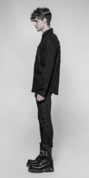  Gothic Keel Shirt Punk Rave OY-946CCM/BK -  