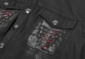  Gothic Keel Shirt Punk Rave OY-946CCM/BK -  