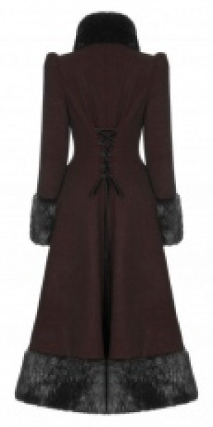  Gothic Daily Magic Woven Medium-length Coat Punk Rave OY-893ECF/BK-RD -  