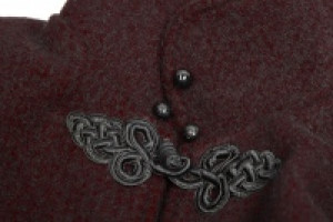  Gothic Daily Magic Woven Medium-length Coat Punk Rave OY-893ECF/BK-RD -  