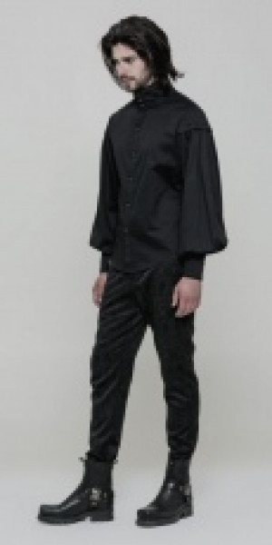  Gothic Long Sleeve Shirt Punk Rave OY-868CCM/BK -  