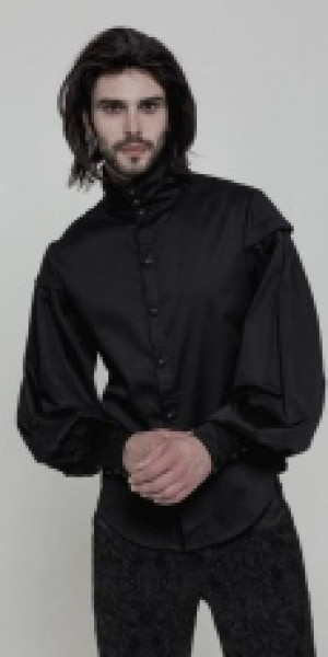  Gothic Long Sleeve Shirt Punk Rave OY-868CCM/BK -  
